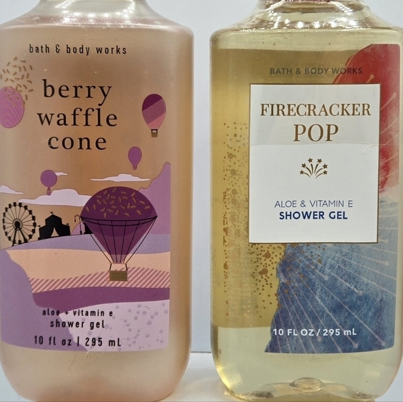Bath & Body Works Berry Waffle Cone & Firecracker Pop Shower Gel Bundle - Picture 2 of 4